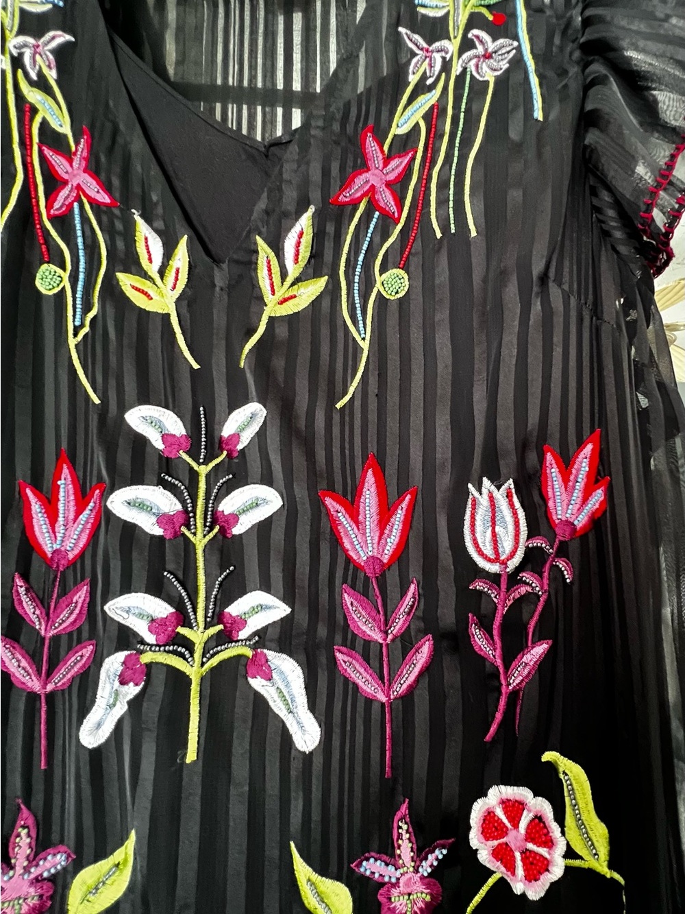 Anthropologie, Not So Serious, size 16 beaded Corsica dress - Picture 7 of 10